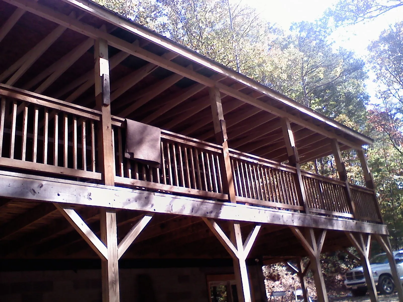 Timber framing under a new elevated porch and deck — Roof Leak Repair in Mongaup Valley by Roofing Brothers